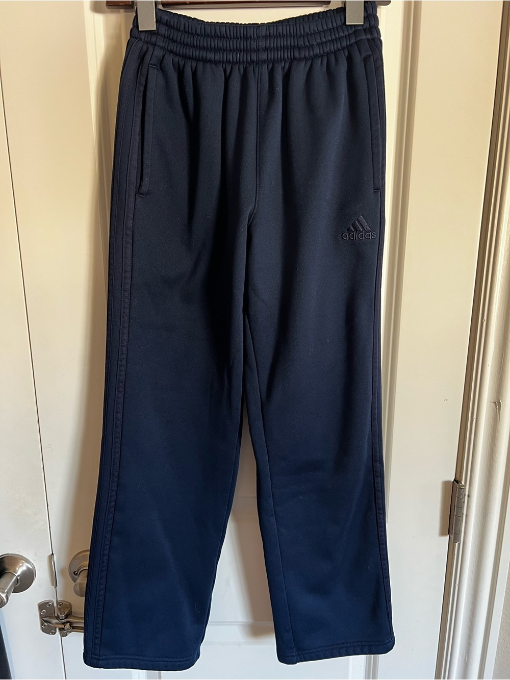 adidas Youth Medium / Size 10/12 Dark Navy 3-Stripe Fleece Sweatpants AK5648